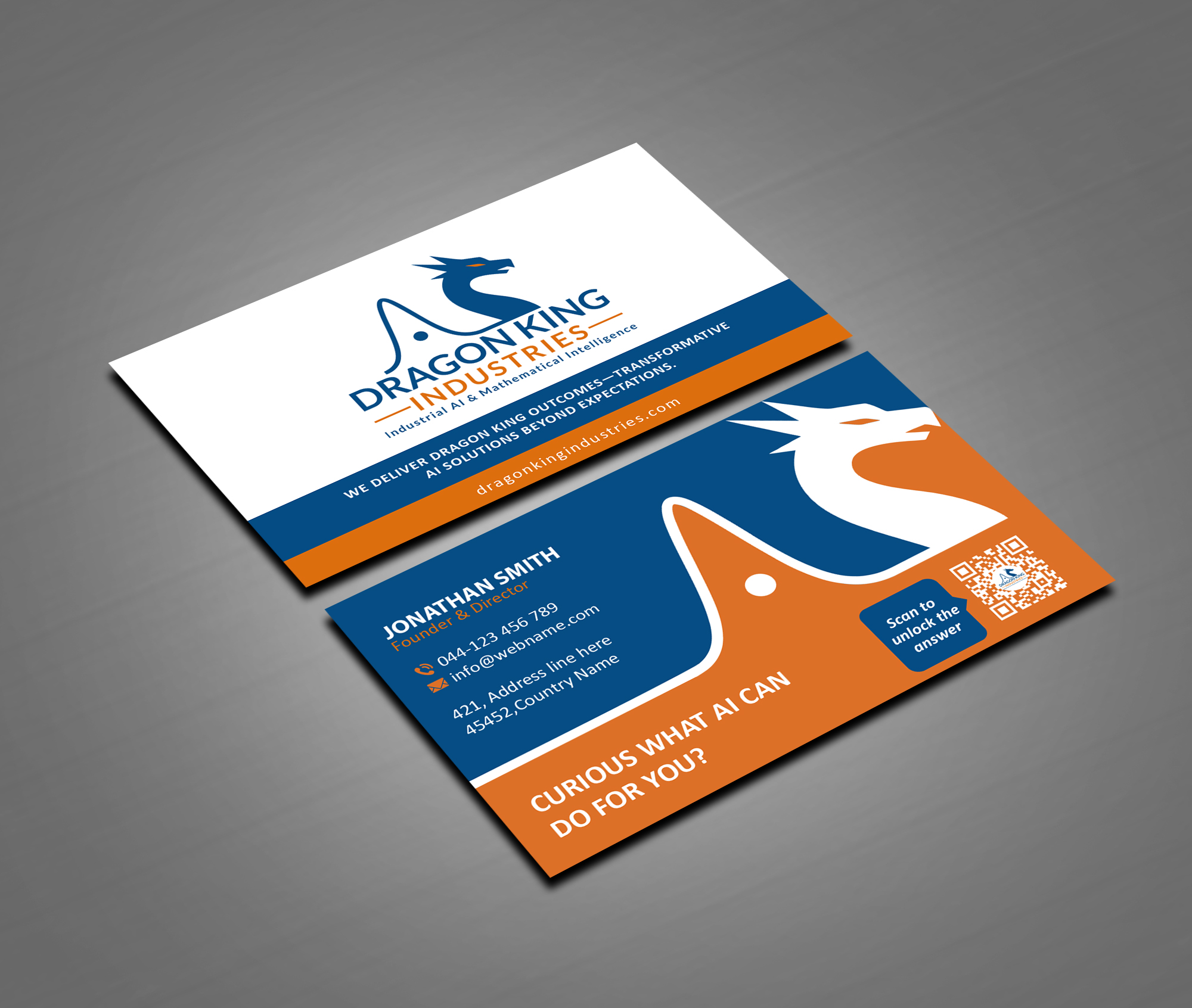 Business Card Design by Creations Box 2015 for Dragon King Industries | Design #35641939