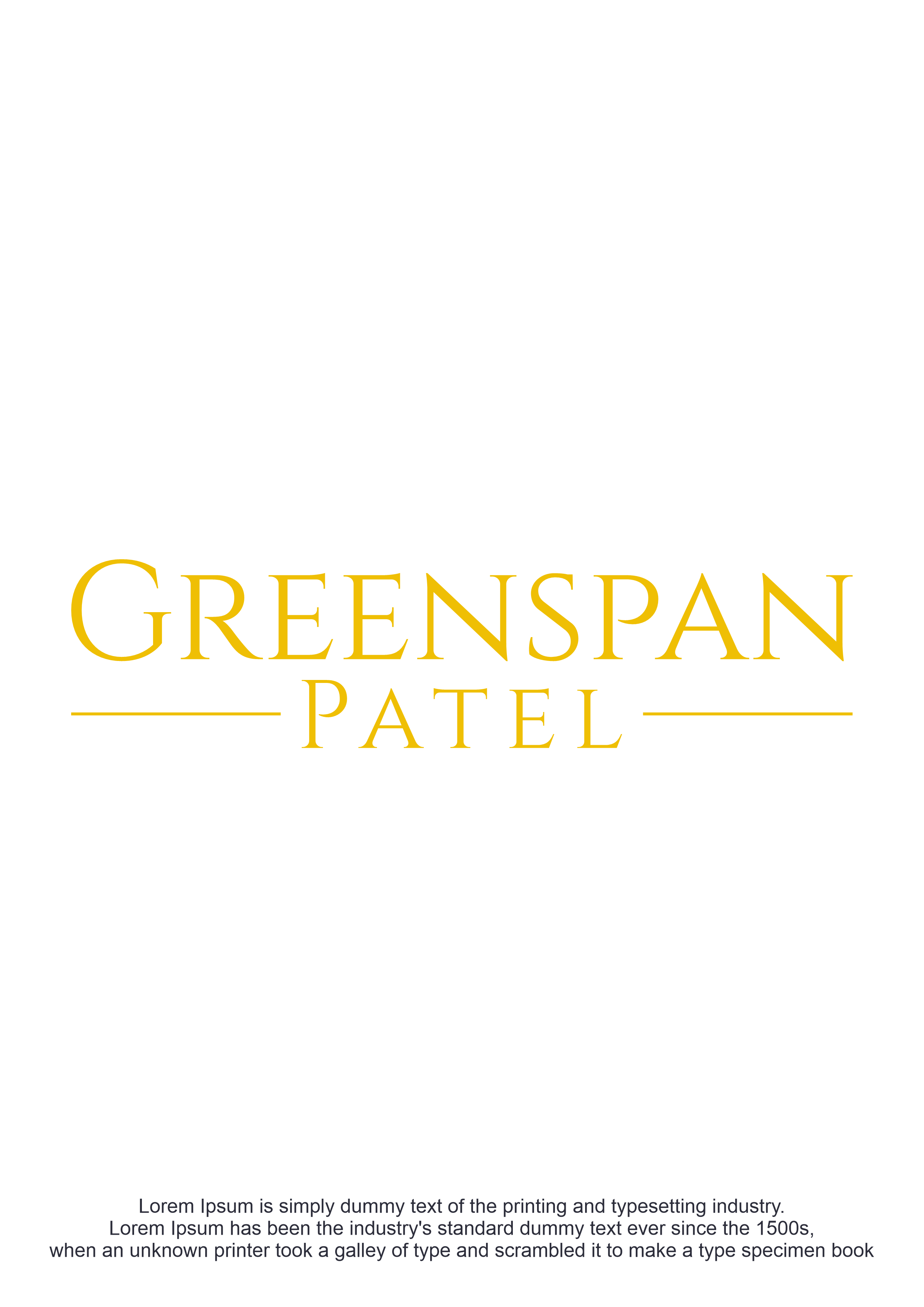 Logo Design by Abigaill_design for Greenspan Patel | Design #35642164