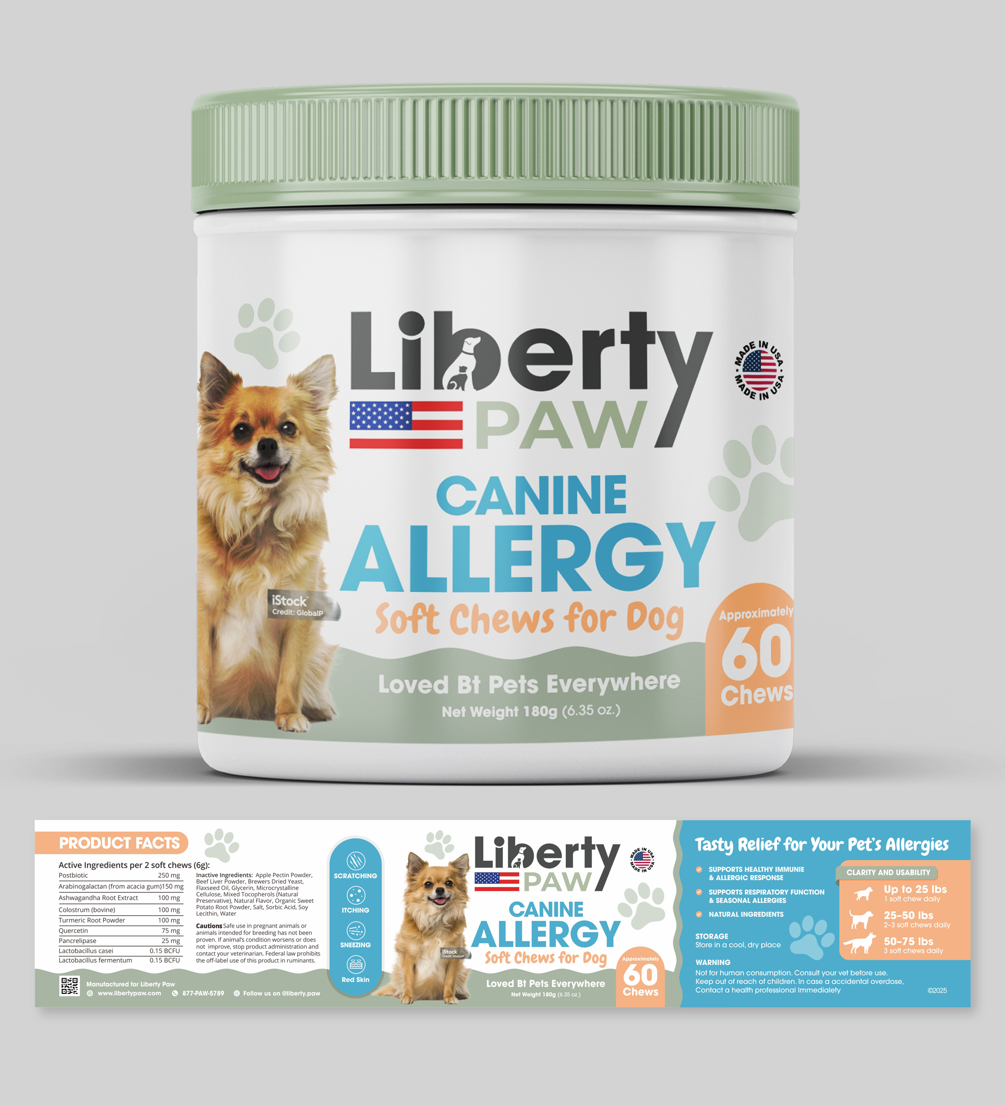 Diseño de Etiqueta por Dzhafir para Liberty Paw LLC | Diseño #35647575