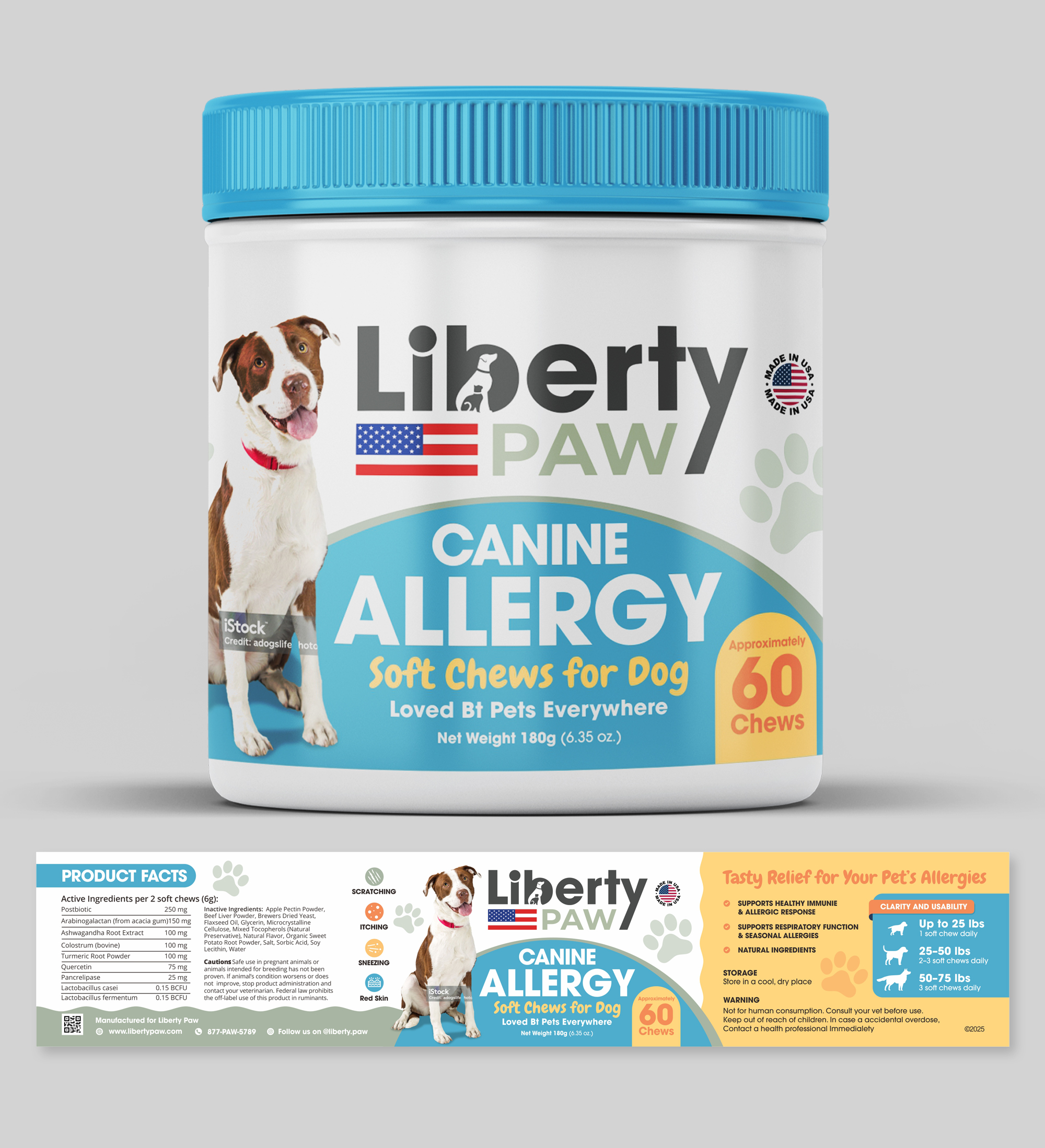 Label Design by Dzhafir for Liberty Paw LLC | Design #35647576