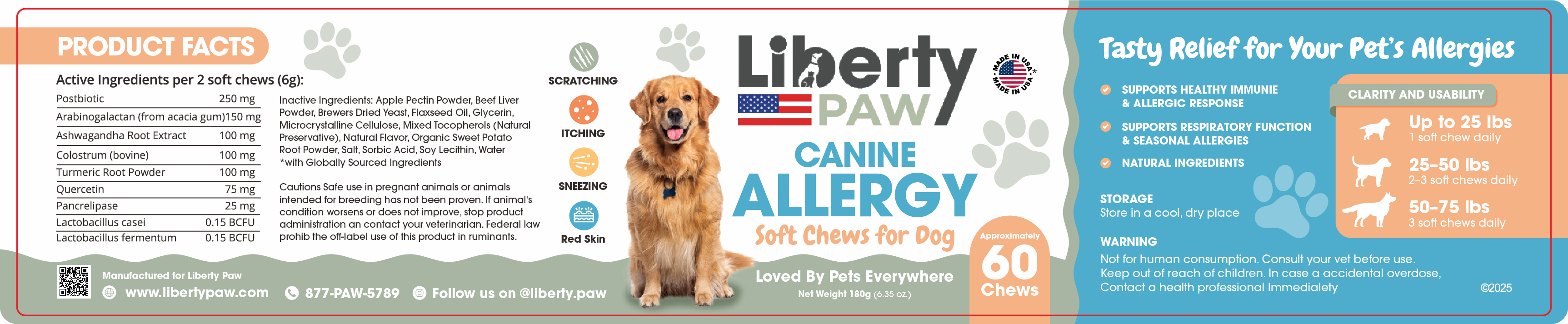 Diseño de Etiqueta por Dzhafir para Liberty Paw LLC | Diseño #35674181