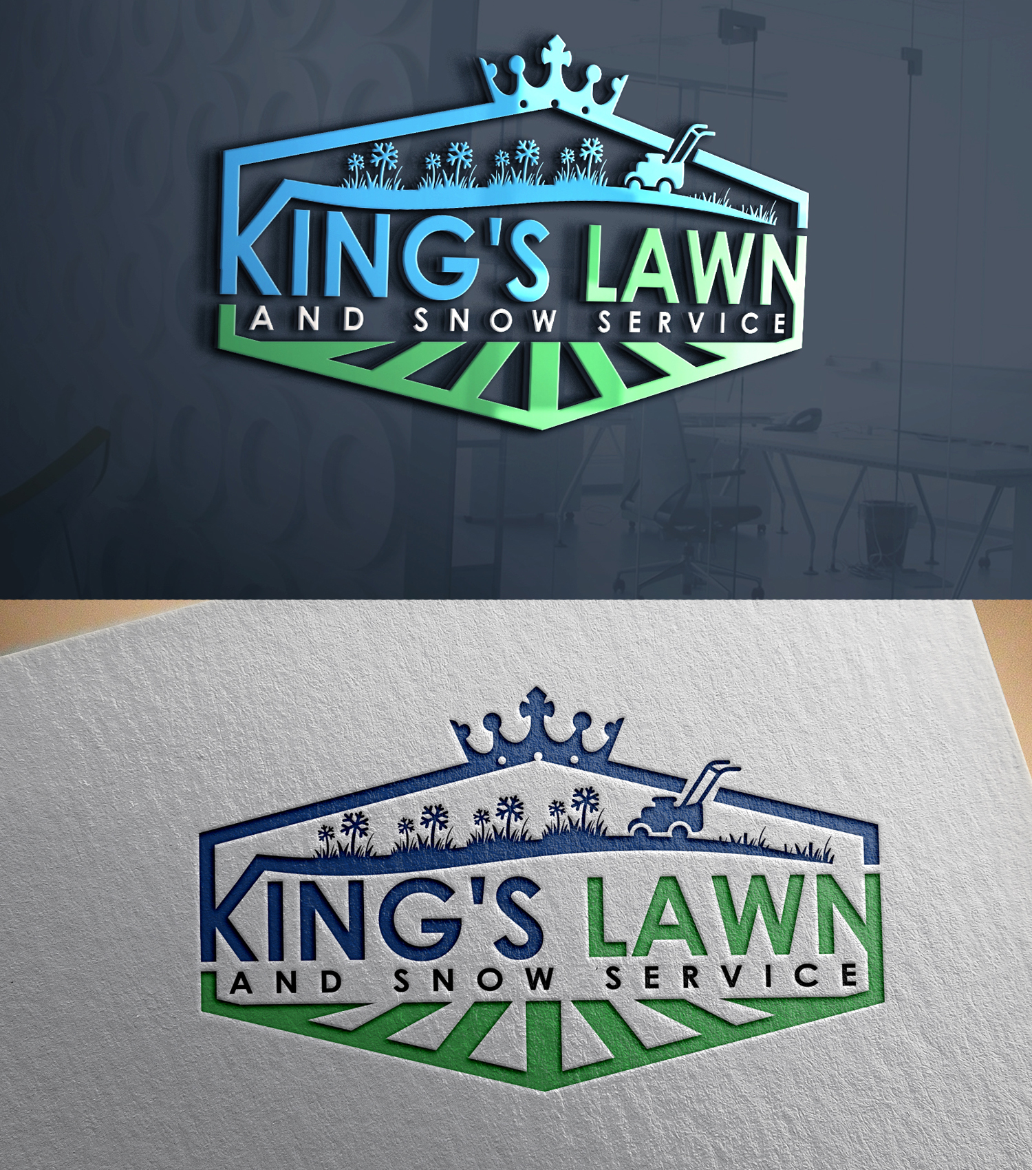 Logo Design by 24ksunny for King's LawnCare | Design: #35732545