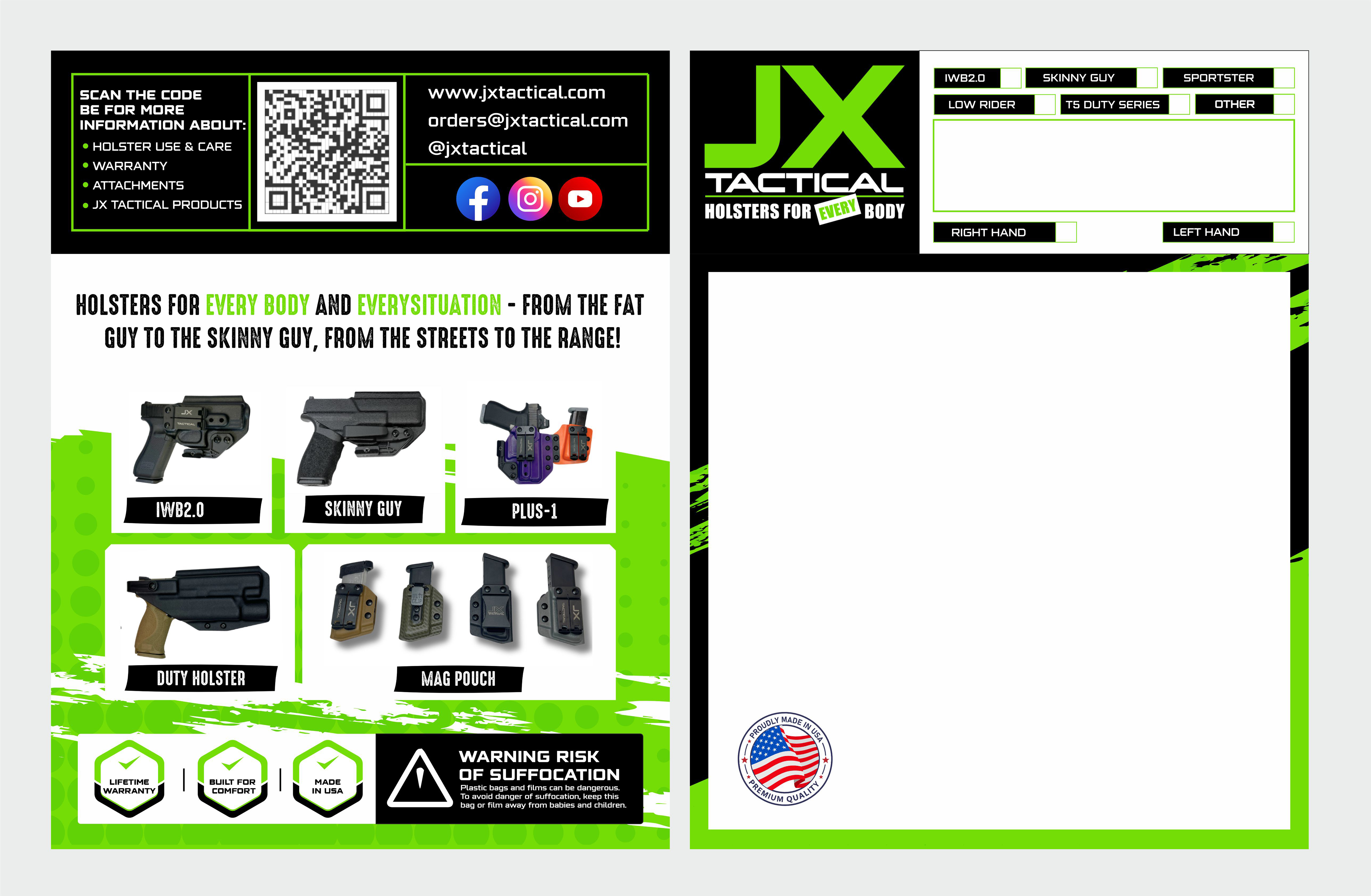 Verpackungs-Design von SAMPA DUARI für JX Tactical | Design #35680328