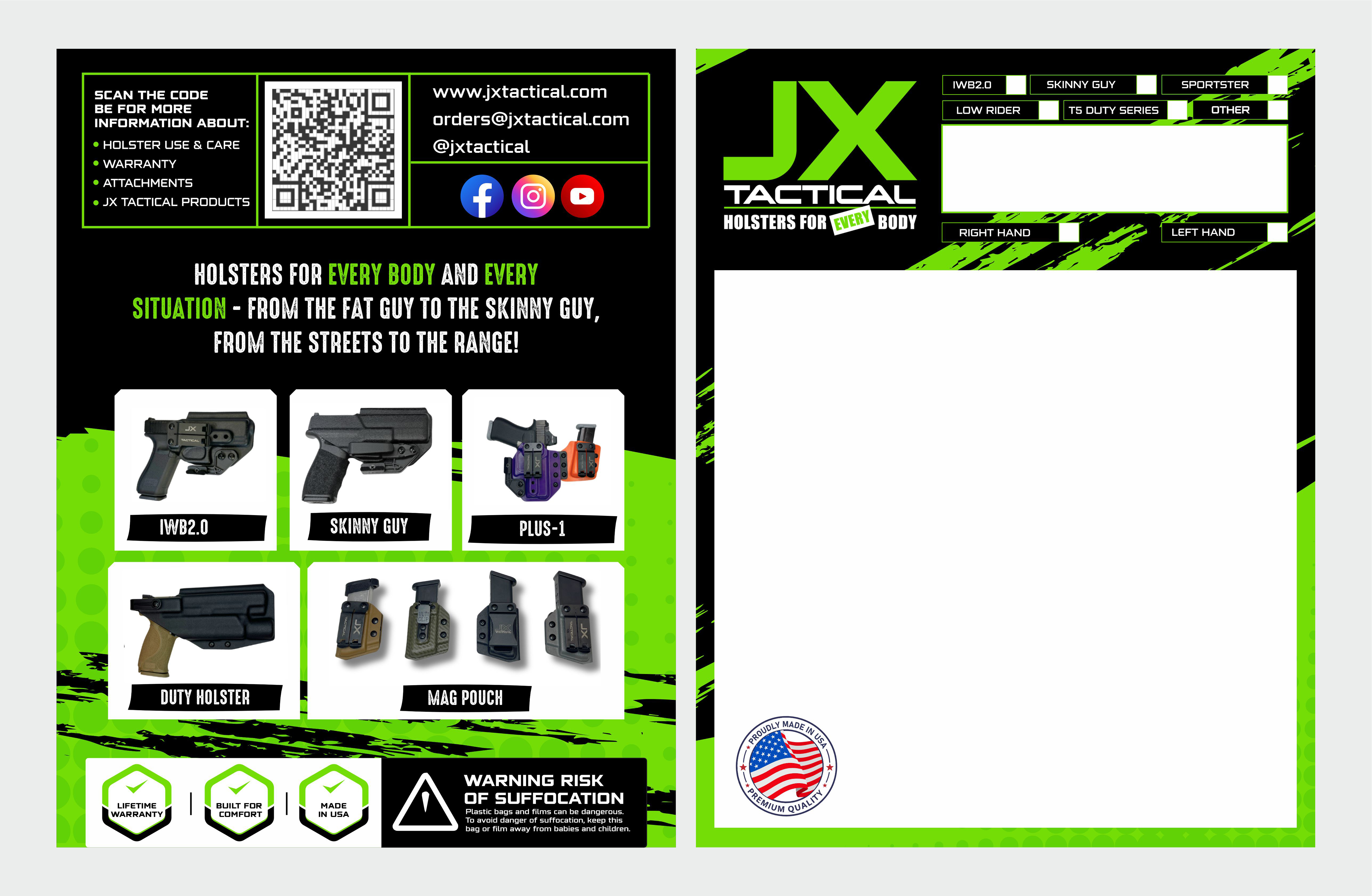 Verpackungs-Design von SAMPA DUARI für JX Tactical | Design #35680580