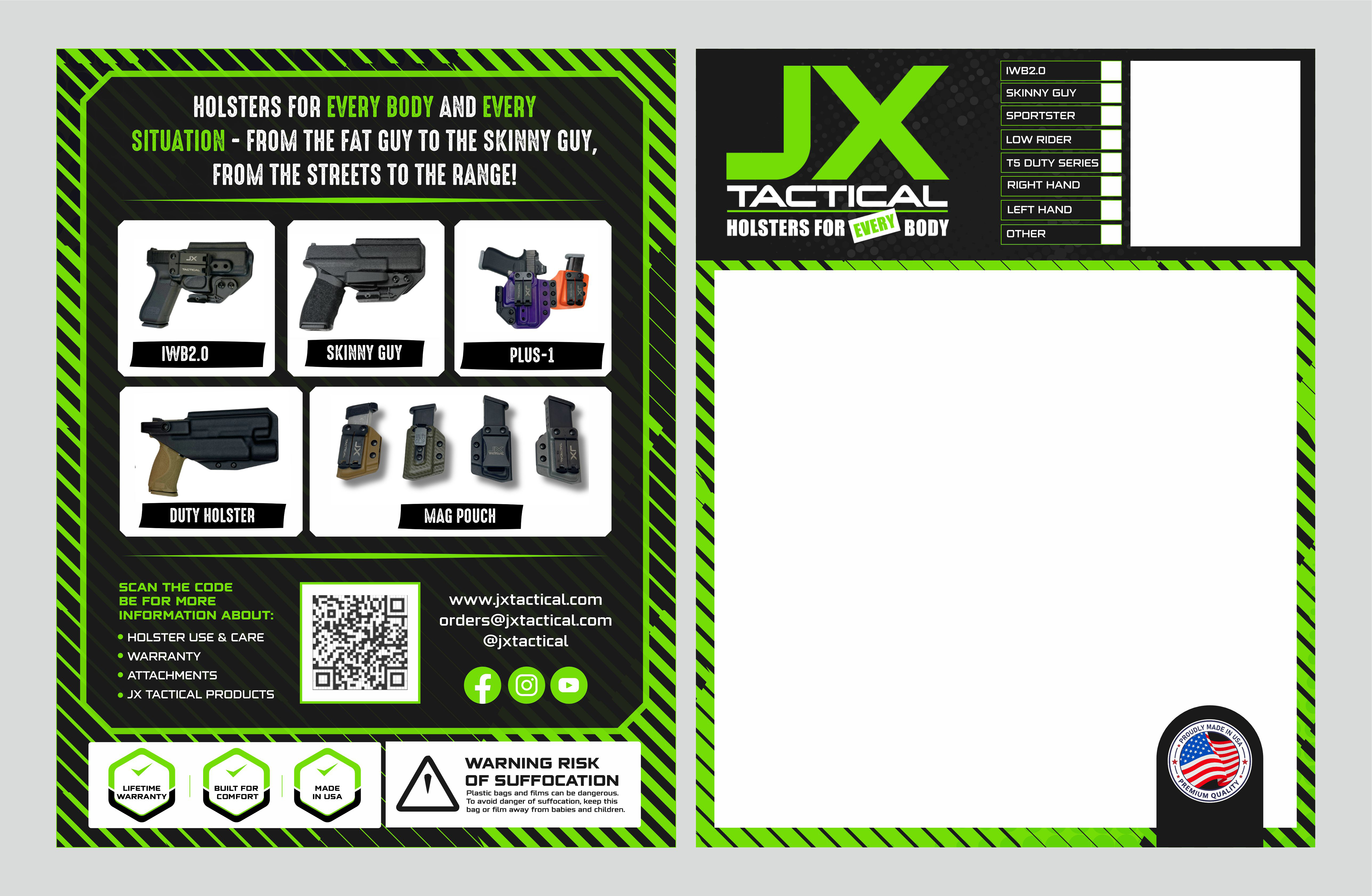 Verpackungs-Design von SAMPA DUARI für JX Tactical | Design #35681821