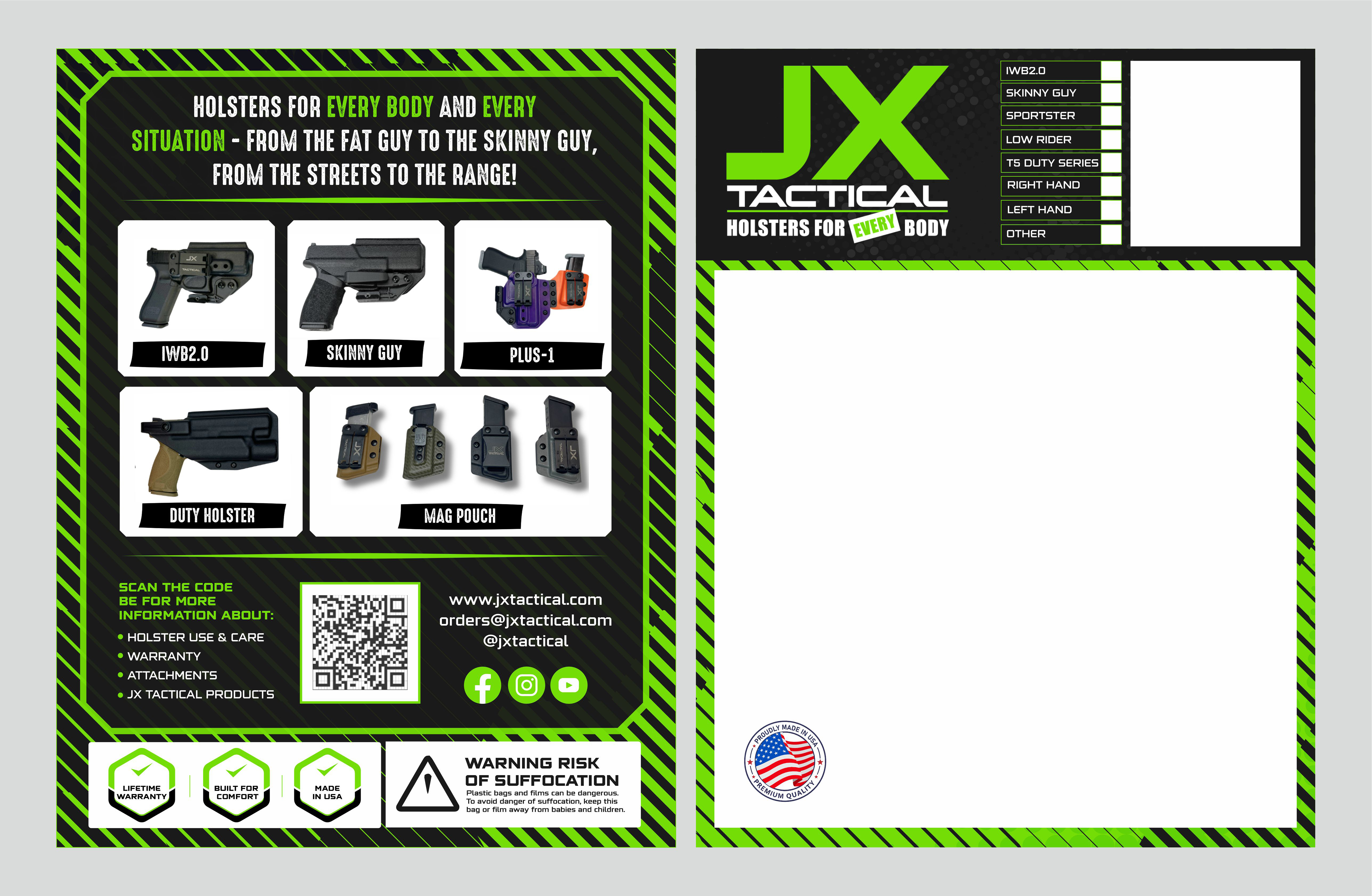 Packaging Design by SAMPA DUARI for JX Tactical | Design #35681826