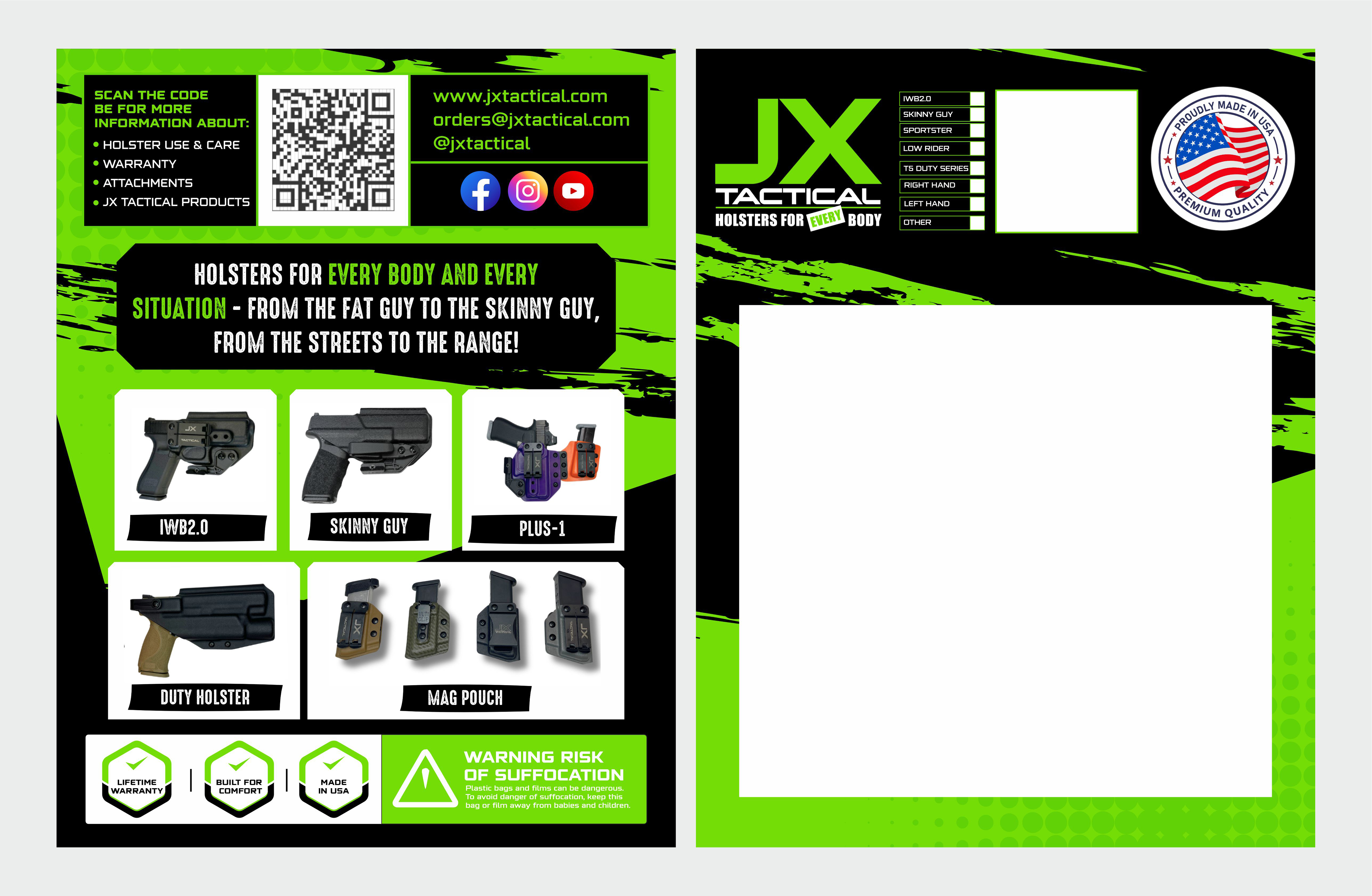 Verpackungs-Design von SAMPA DUARI für JX Tactical | Design #35691487