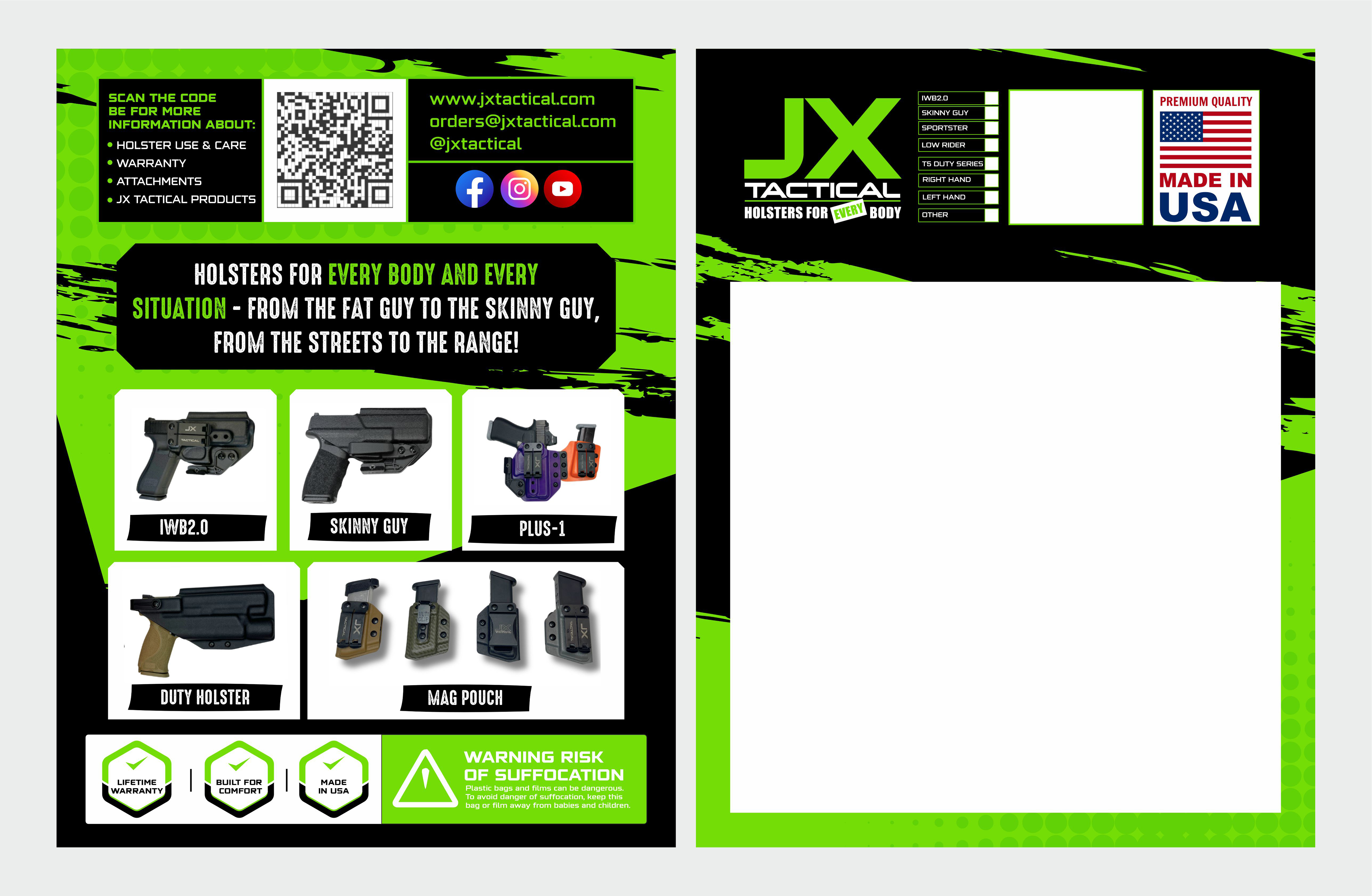 Verpackungs-Design von SAMPA DUARI für JX Tactical | Design #35691581