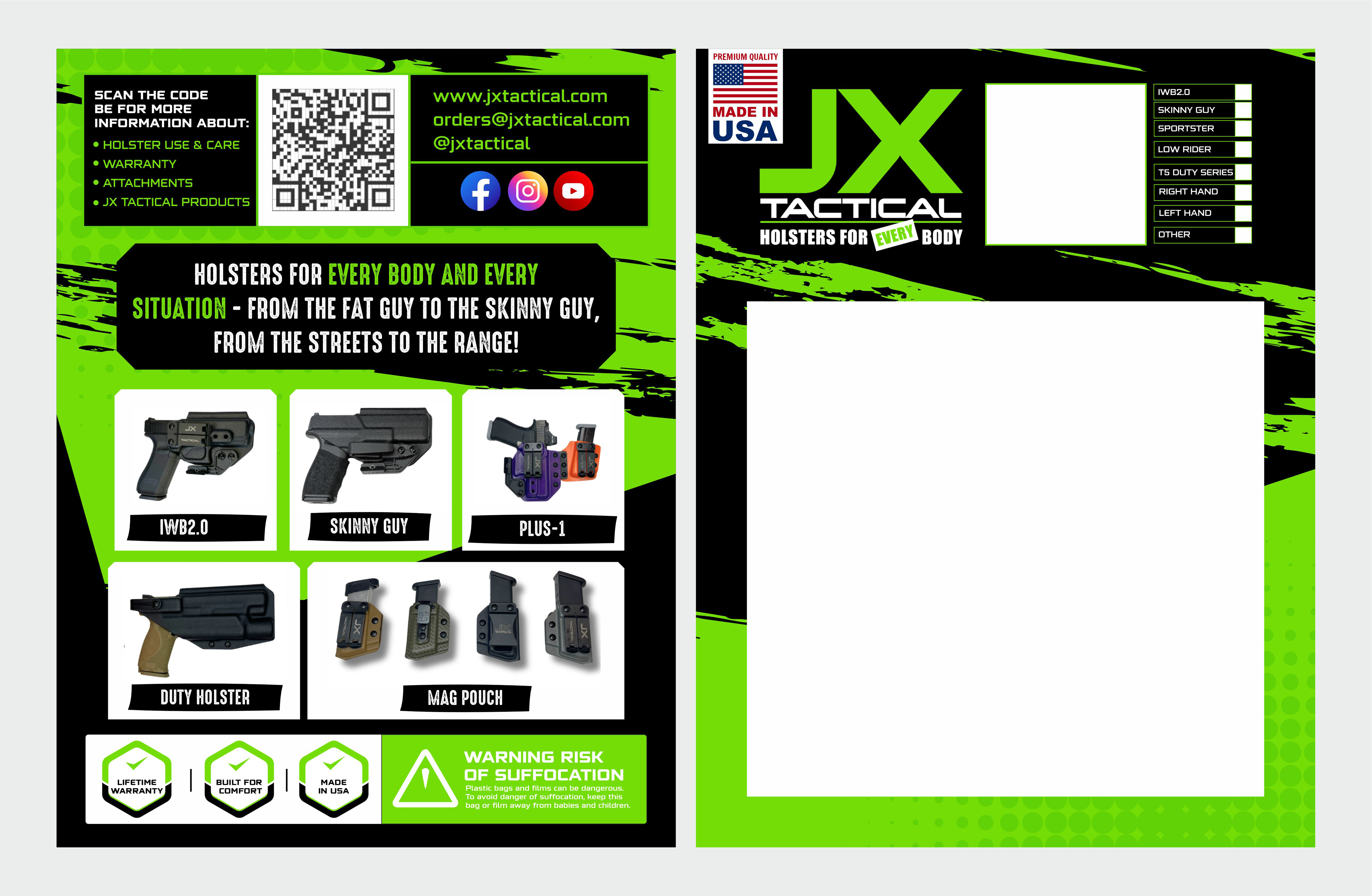 Packaging Design by SAMPA DUARI for JX Tactical | Design #35693062