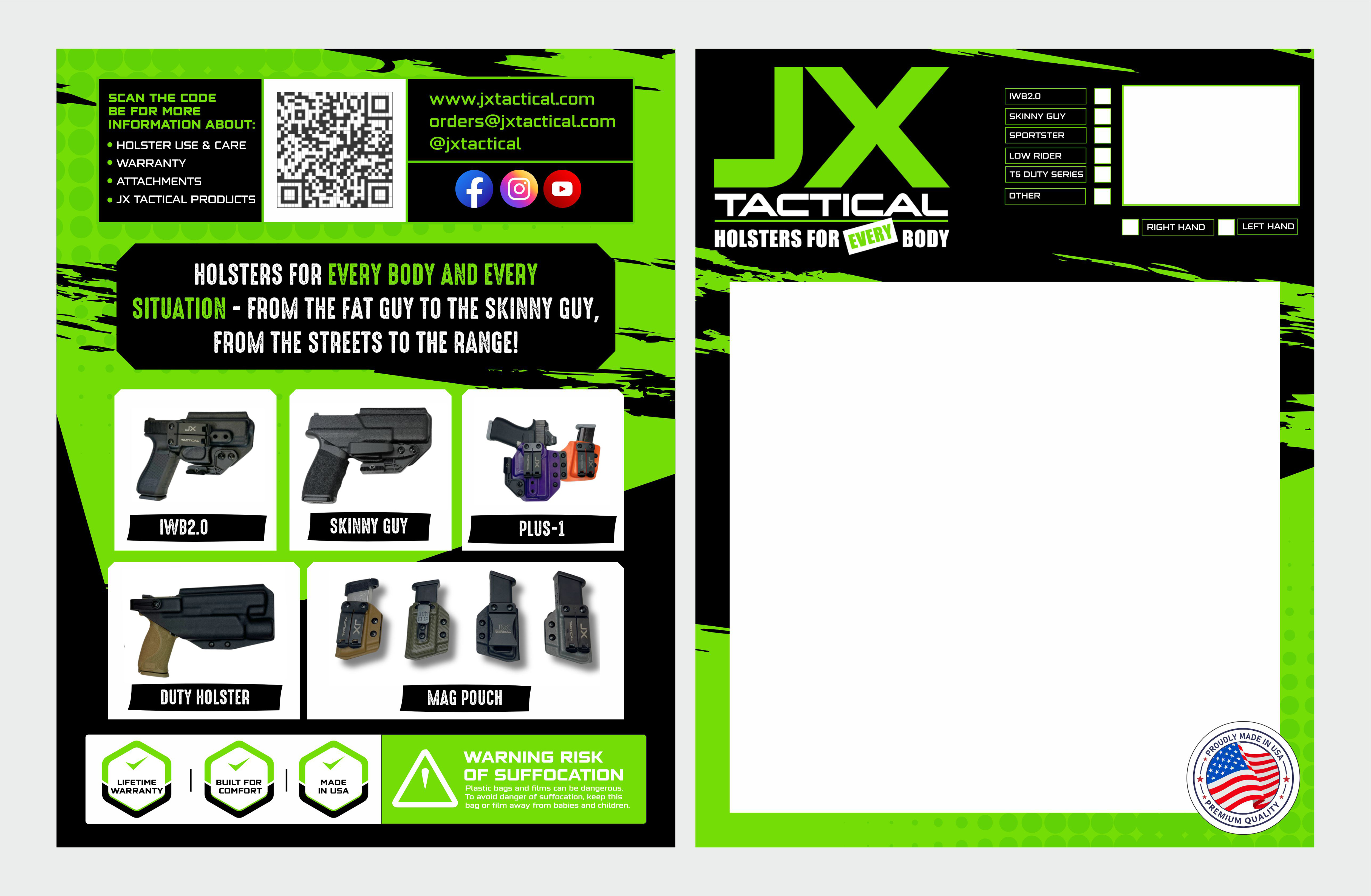 Packaging Design by SAMPA DUARI for JX Tactical | Design #35696091