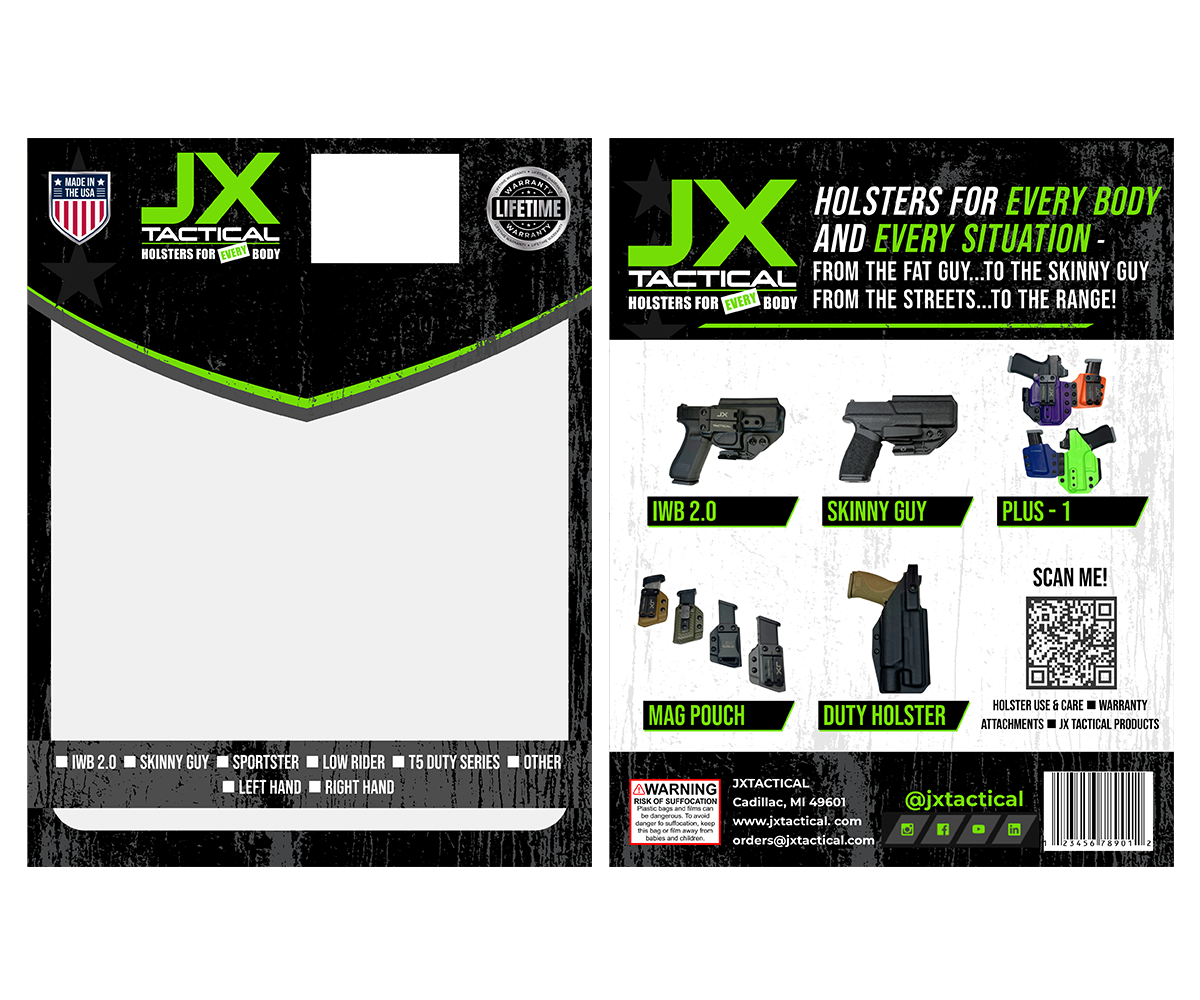 Verpackungs-Design von Lezette_G für JX Tactical | Design #35690105