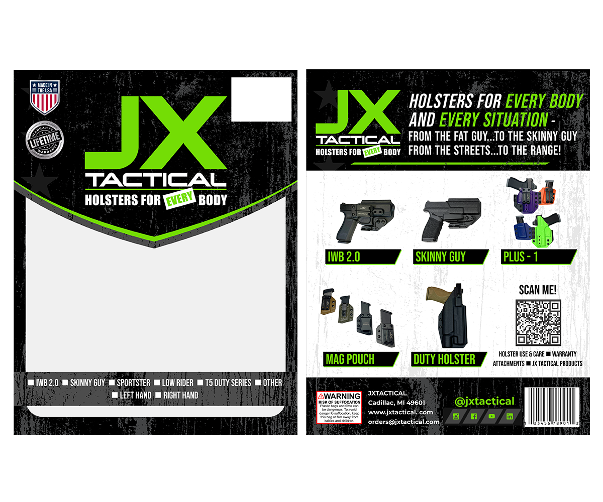 Verpackungs-Design von Lezette_G für JX Tactical | Design #35691076