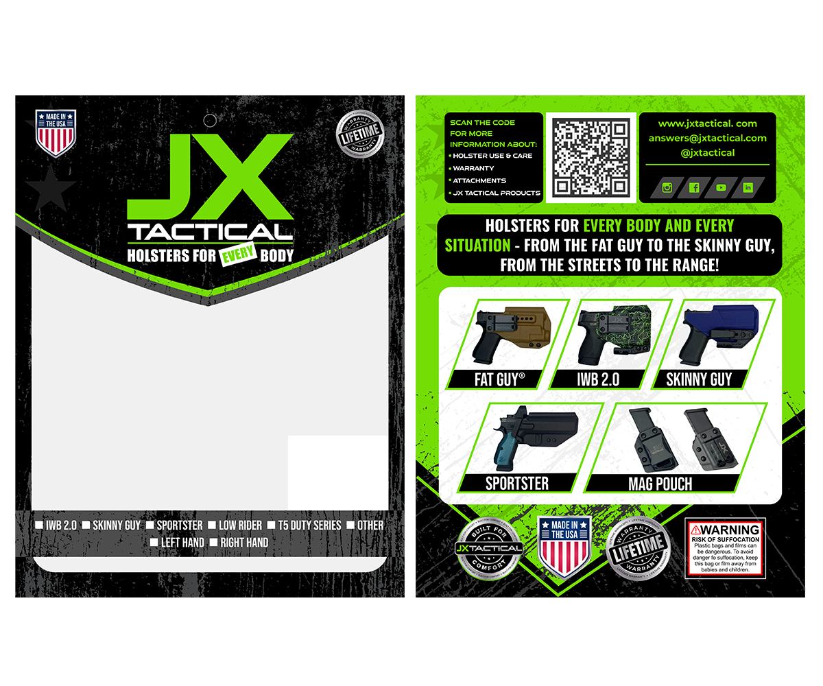 Verpackungs-Design von Lezette_G für JX Tactical | Design #35719276