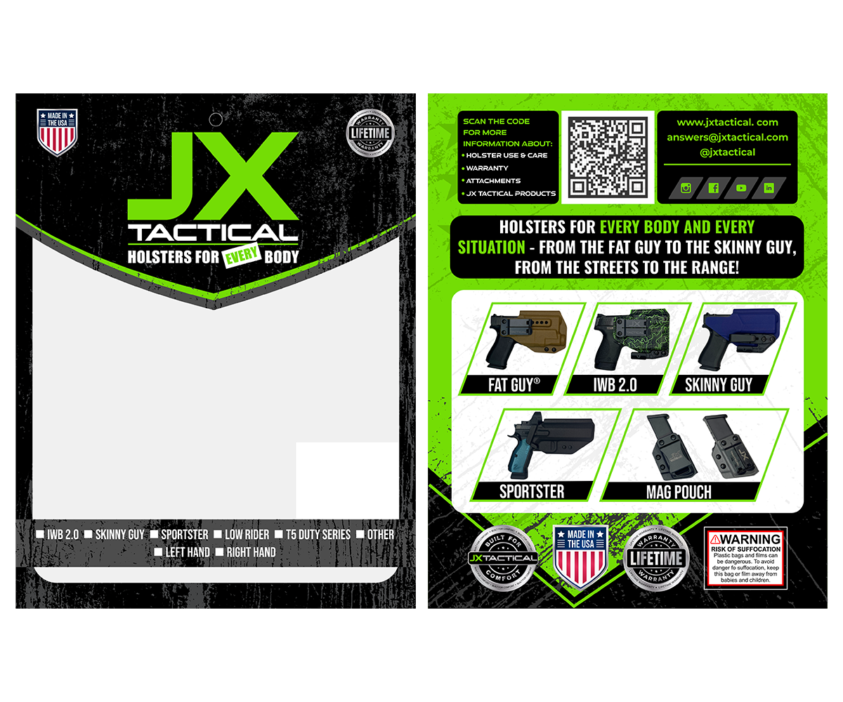 Verpackungs-Design von Lezette_G für JX Tactical | Design #35723597