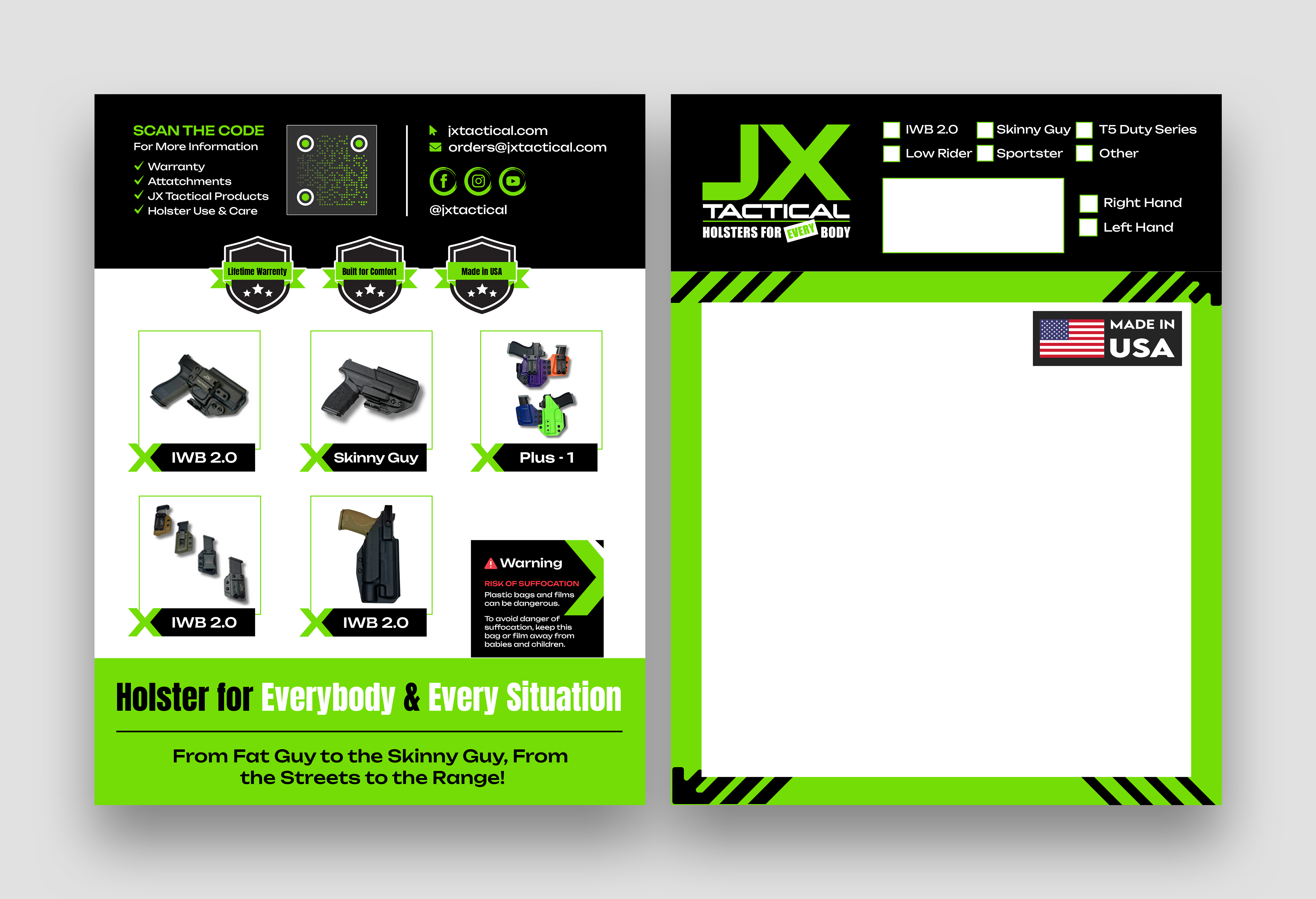 Verpackungs-Design von Graphic Guy für JX Tactical | Design #35696777