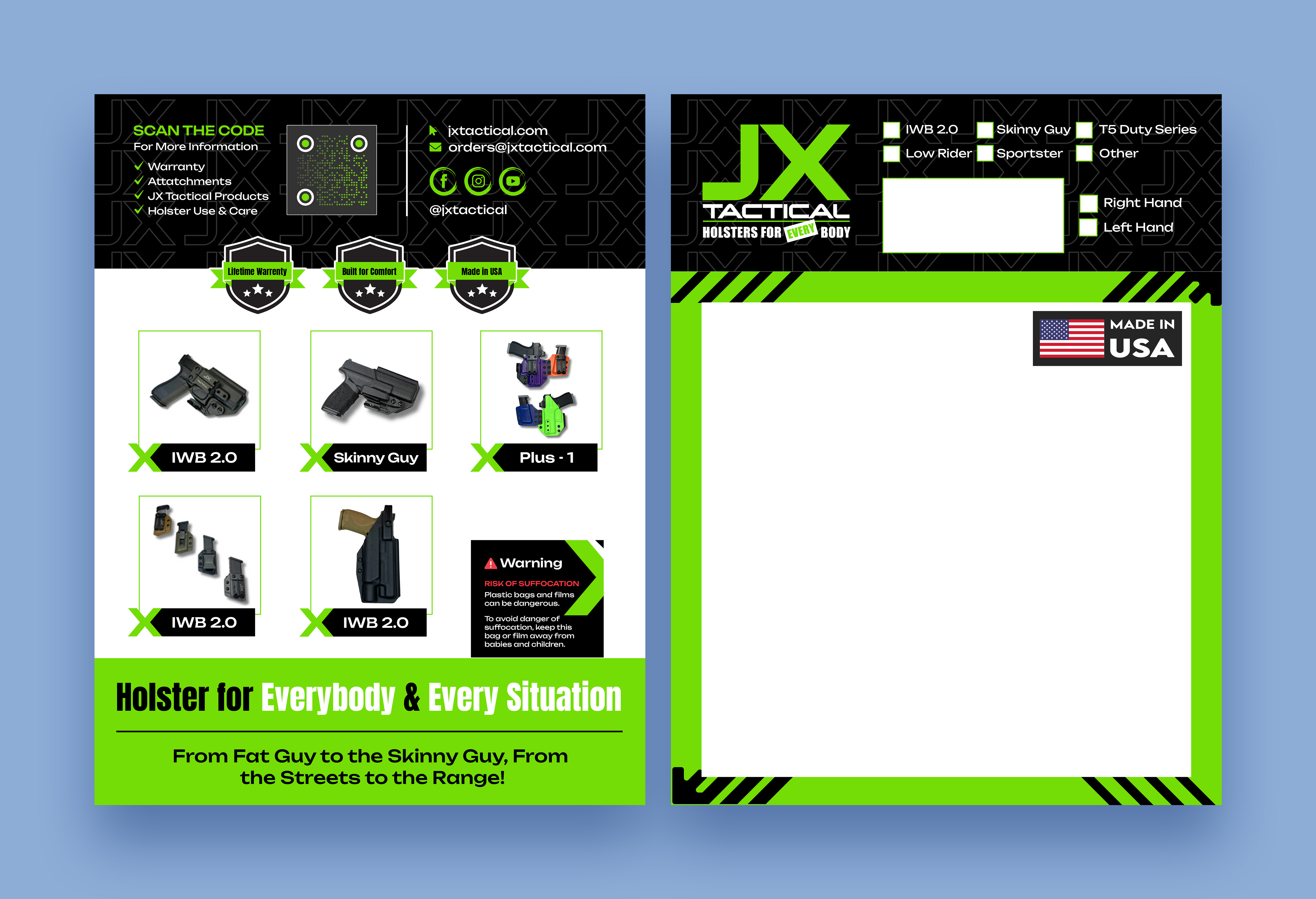 Verpackungs-Design von Graphic Guy für JX Tactical | Design #35696778