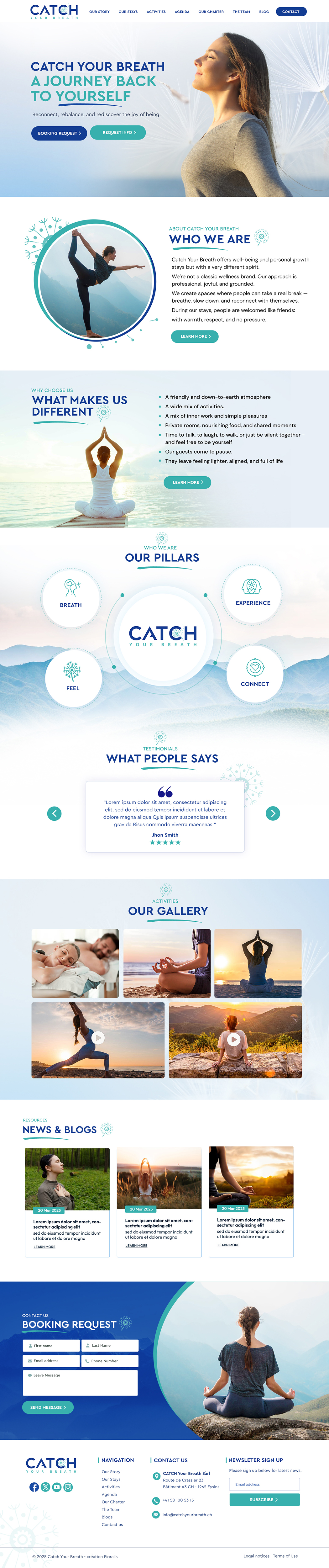 Web Design by Blue Sparrow for Catch Your Breath Sàrl | Design #35683691