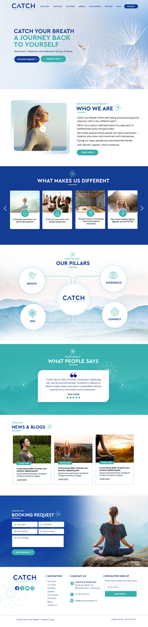 Web Design by Blue Sparrow for Catch Your Breath Sàrl | Design: #35683692