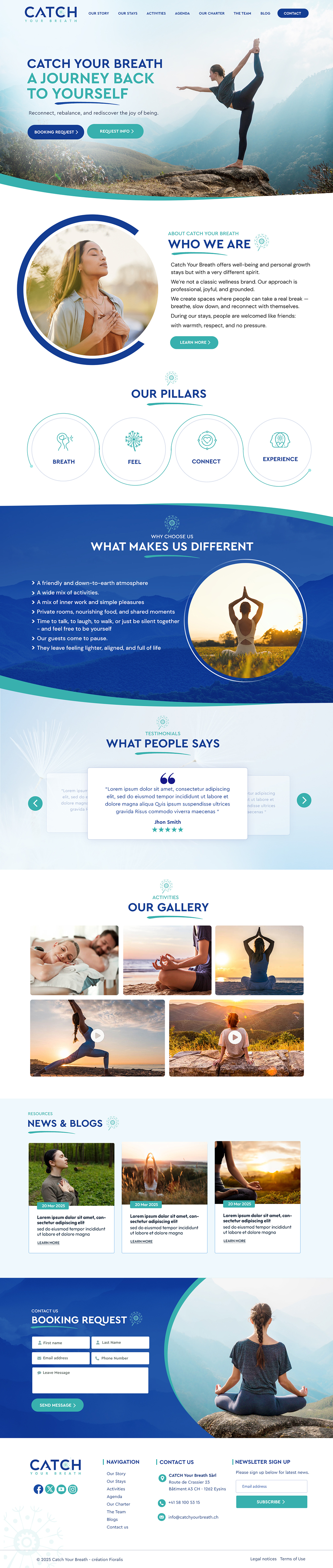 Web Design par Blue Sparrow pour Catch Your Breath Sàrl | Design #35683693