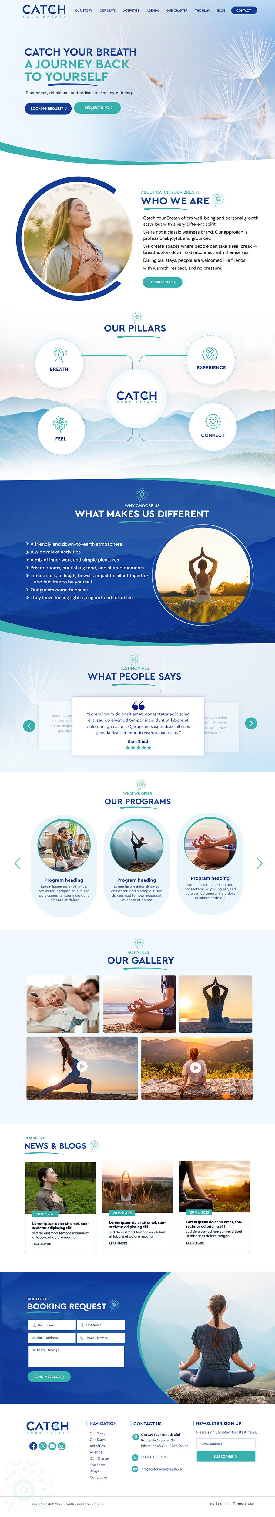 Web Design by Blue Sparrow for Catch Your Breath Sàrl | Design #35815366