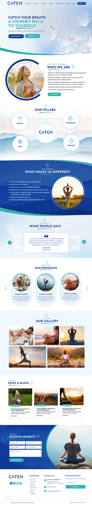 Web Design by Blue Sparrow for Catch Your Breath Sàrl | Design: #35815366