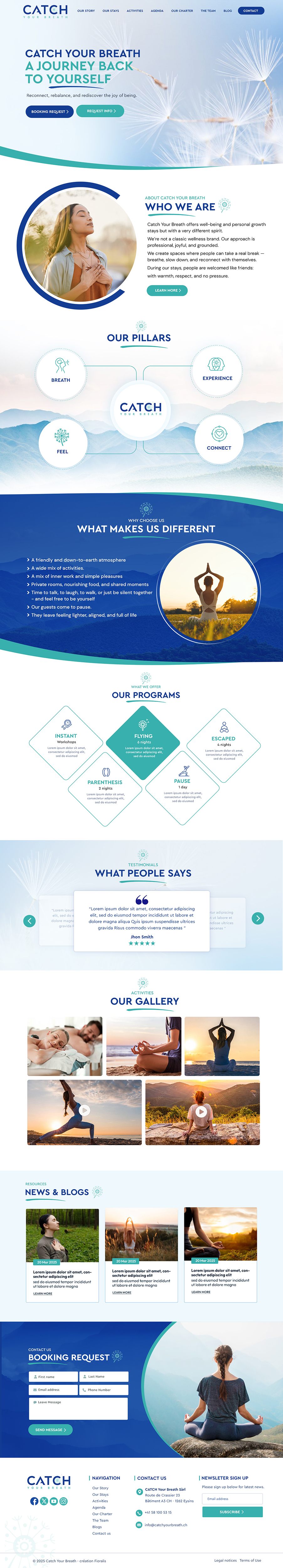 Web Design by Blue Sparrow for Catch Your Breath Sàrl | Design #35815629