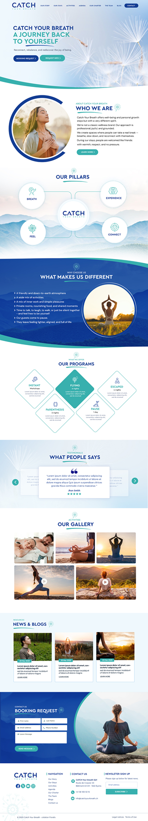 Web Design by Blue Sparrow for Catch Your Breath Sàrl | Design: #35815629