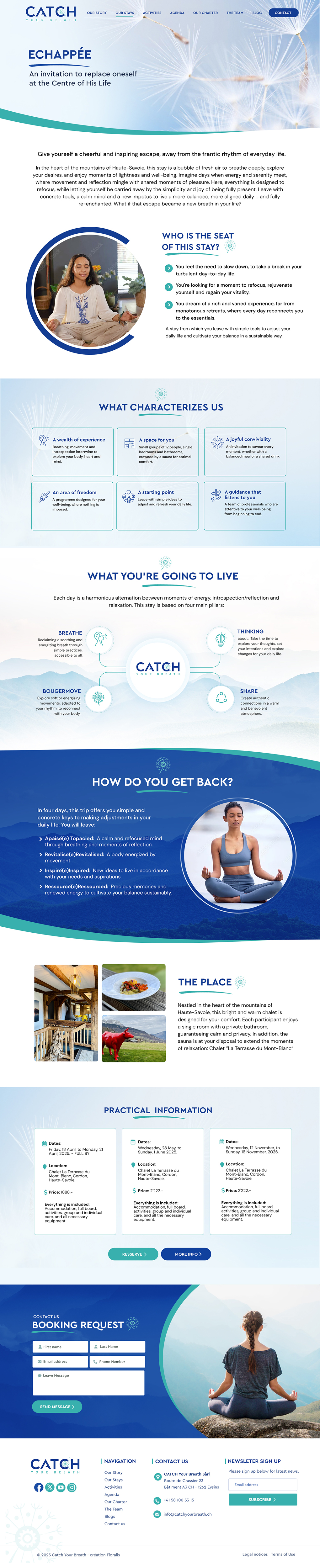 Web Design by Blue Sparrow for Catch Your Breath Sàrl | Design #35815764