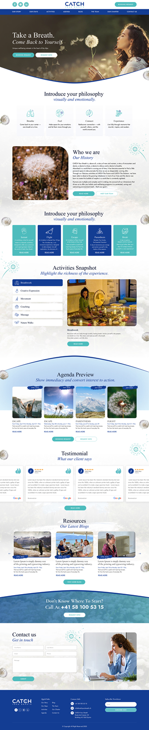 Web Design by IDesign1606 for Catch Your Breath Sàrl | Design: #35697219