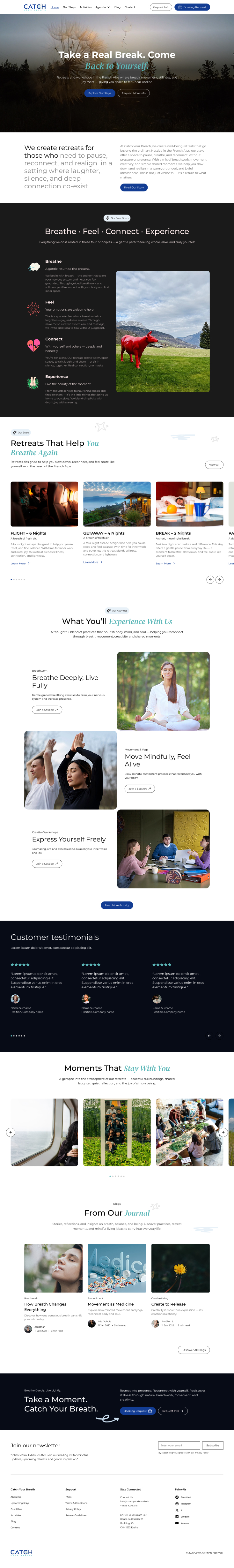 Web Design by AAA Studio for Catch Your Breath Sàrl | Design #35706726