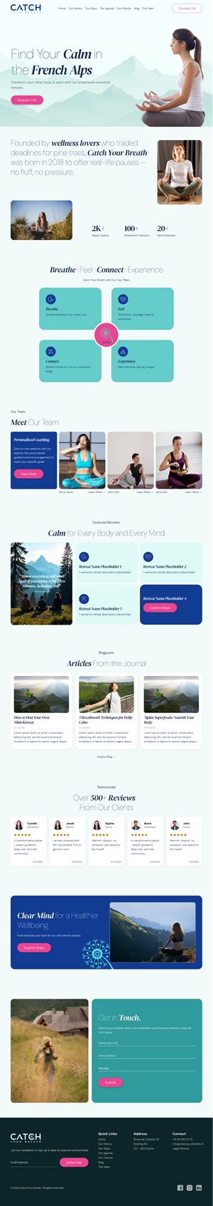 Web Design by EPF98Designs for Catch Your Breath Sàrl | Design: #35701511