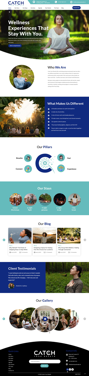 Web Design by pb for Catch Your Breath Sàrl | Design: #35683475