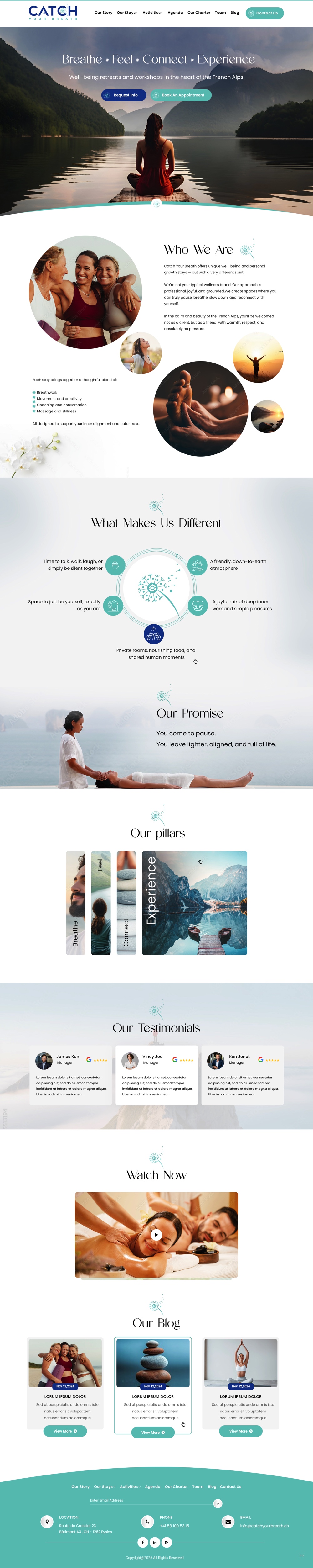 Web Design by pb for Catch Your Breath Sàrl | Design #35683476