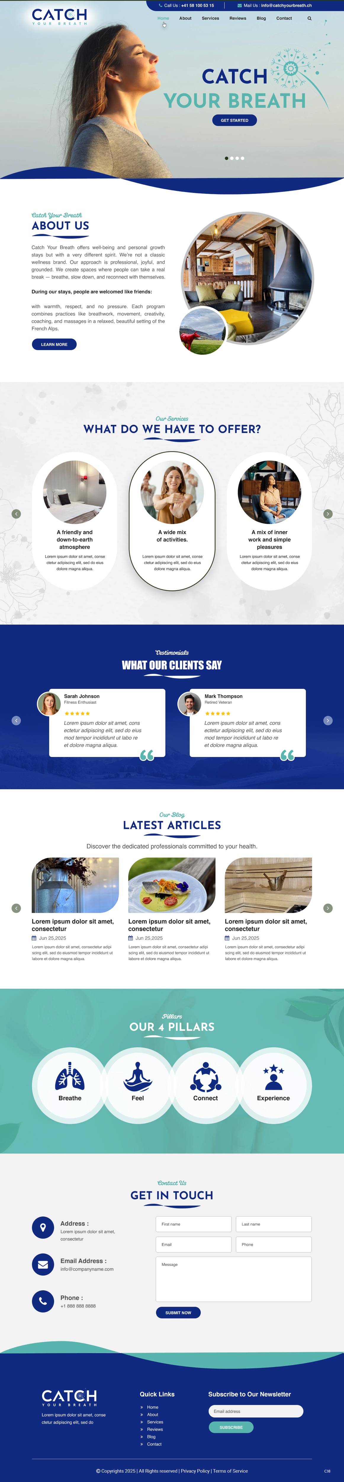 Web-Design von pb für Catch Your Breath Sàrl | Design #35683478
