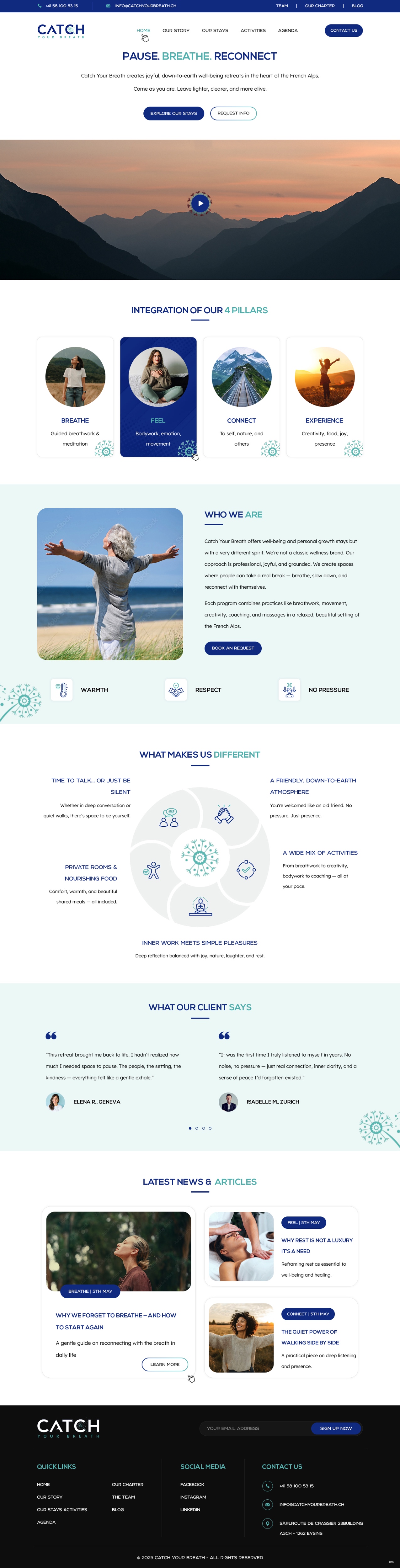 Web Design by pb for Catch Your Breath Sàrl | Design #35683493