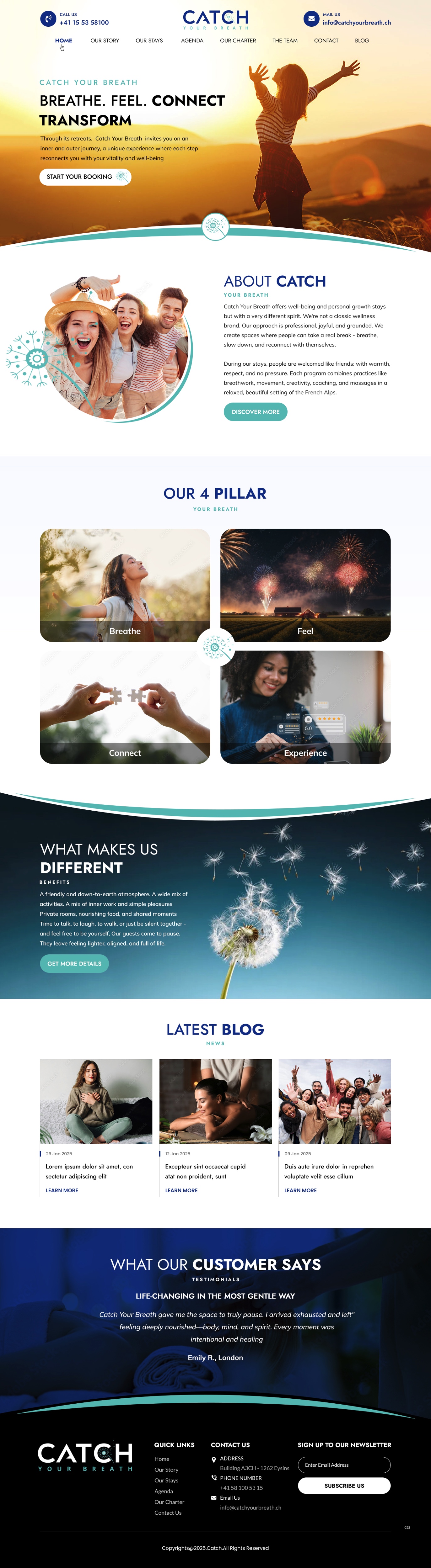 Web Design by pb for Catch Your Breath Sàrl | Design #35683496