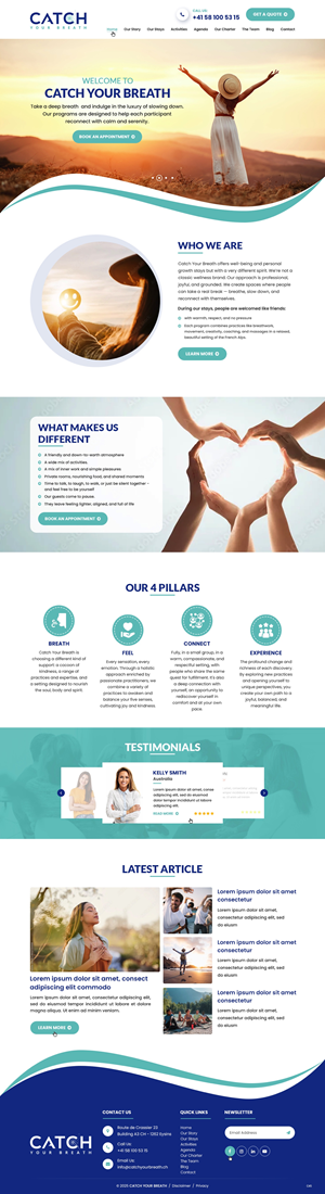 Web Design by pb for Catch Your Breath Sàrl | Design: #35683499