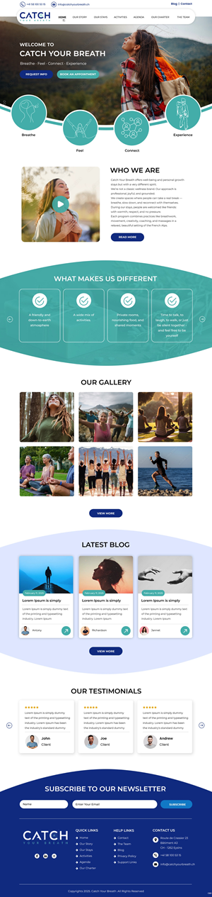Web Design by pb for Catch Your Breath Sàrl | Design: #35690824