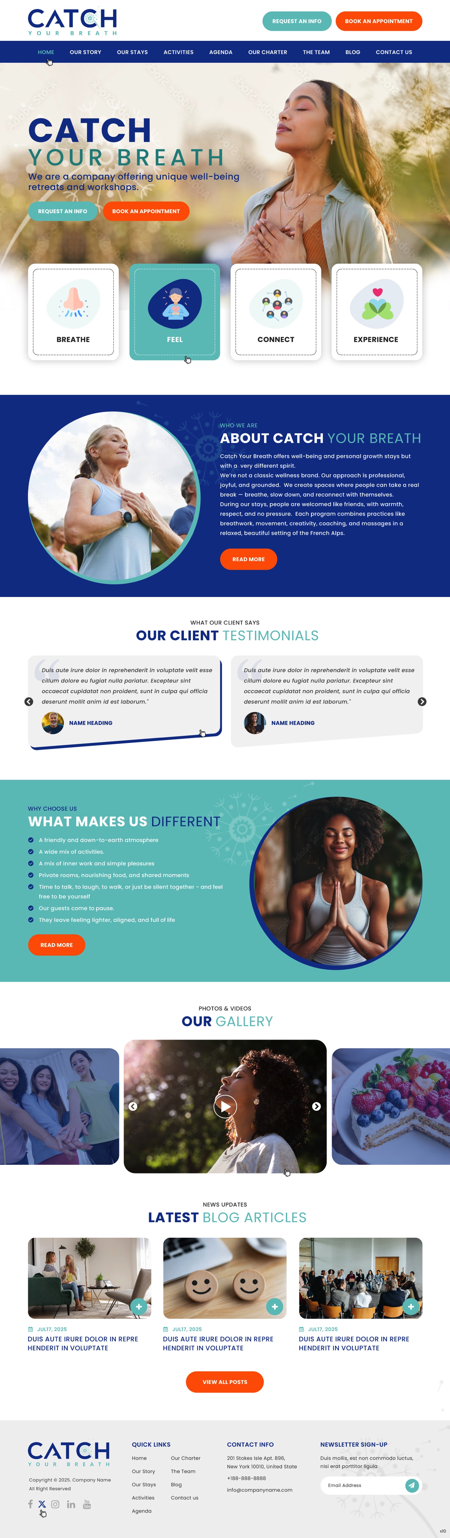 Web Design by pb for Catch Your Breath Sàrl | Design #35690826