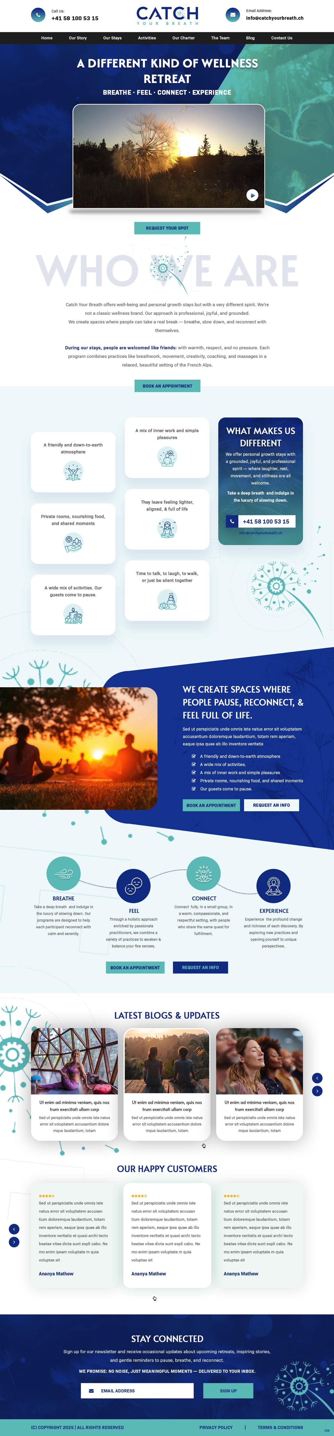 Web Design par pb pour Catch Your Breath Sàrl | Design #35690830