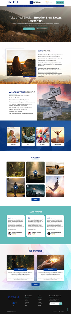 Web Design by pb for Catch Your Breath Sàrl | Design: #35690832
