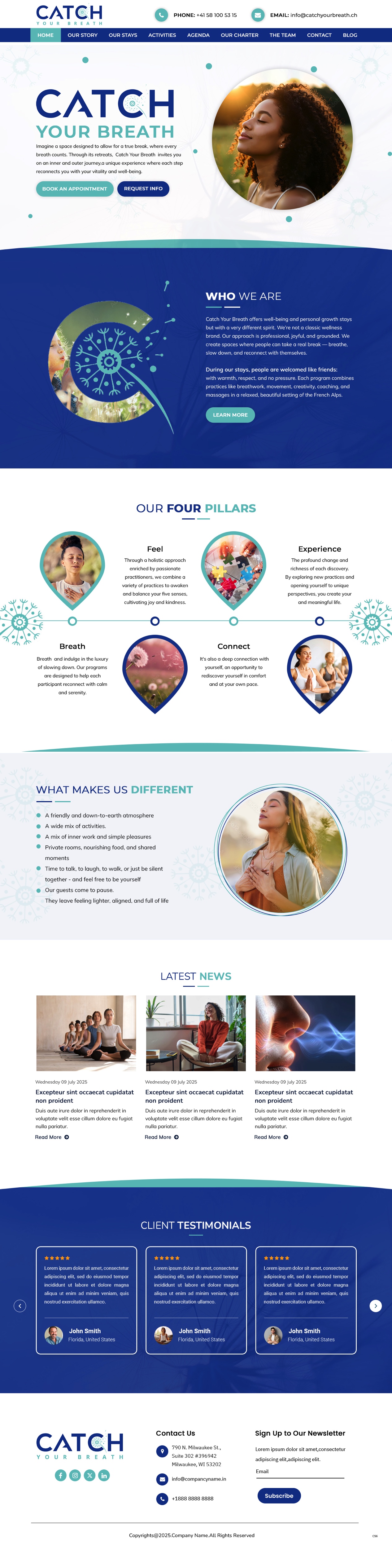 Web Design by pb for Catch Your Breath Sàrl | Design #35690837