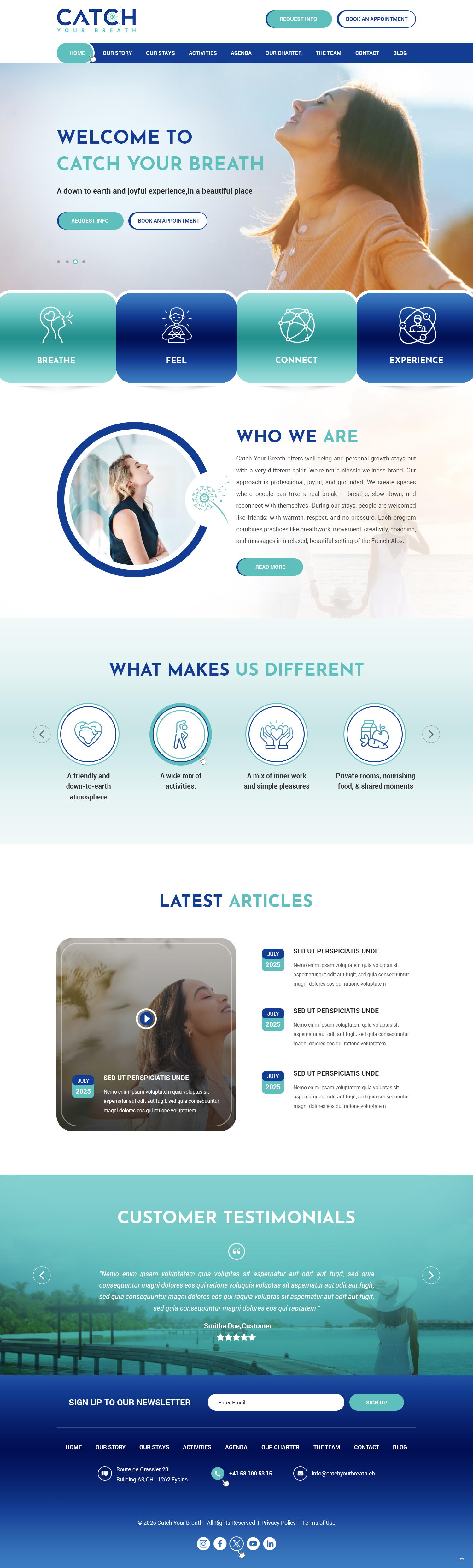 Web Design par pb pour Catch Your Breath Sàrl | Design #35690838