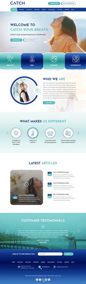 Web Design by pb for Catch Your Breath Sàrl | Design: #35690838