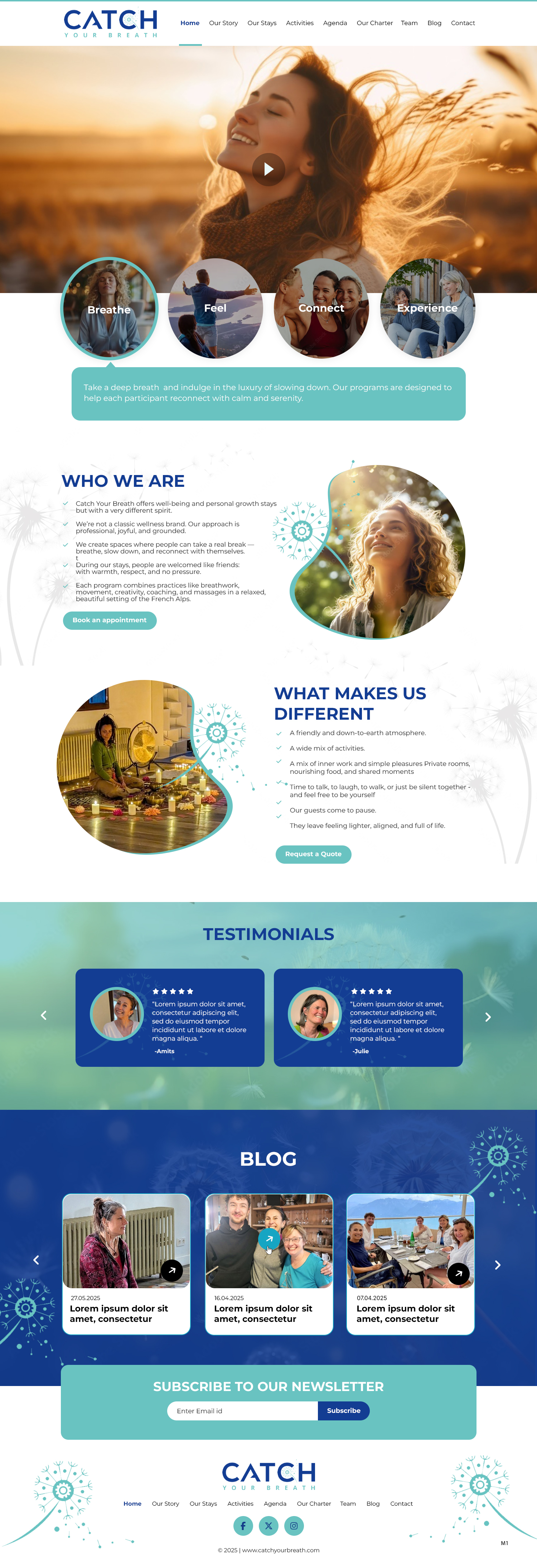 Web Design by pb for Catch Your Breath Sàrl | Design #35690847