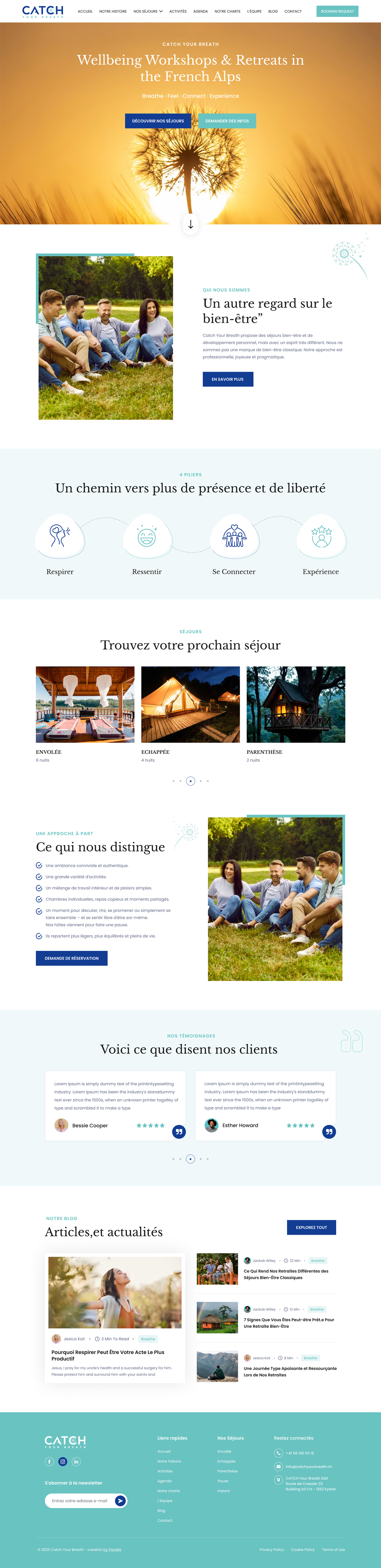 Web Design by Sbss for Catch Your Breath Sàrl | Design #35689038