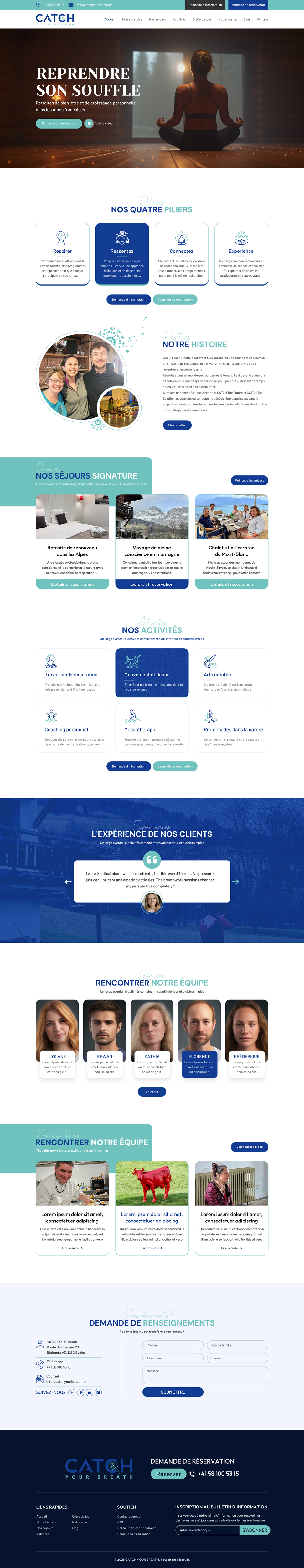Web Design by Sbss for Catch Your Breath Sàrl | Design #35689354