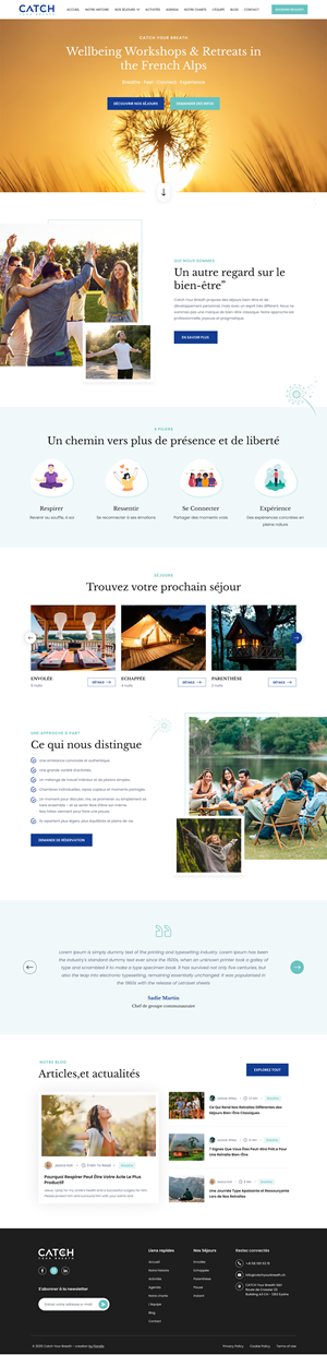 Diseño Web por Sbss para Catch Your Breath Sàrl | Diseño: #35690403