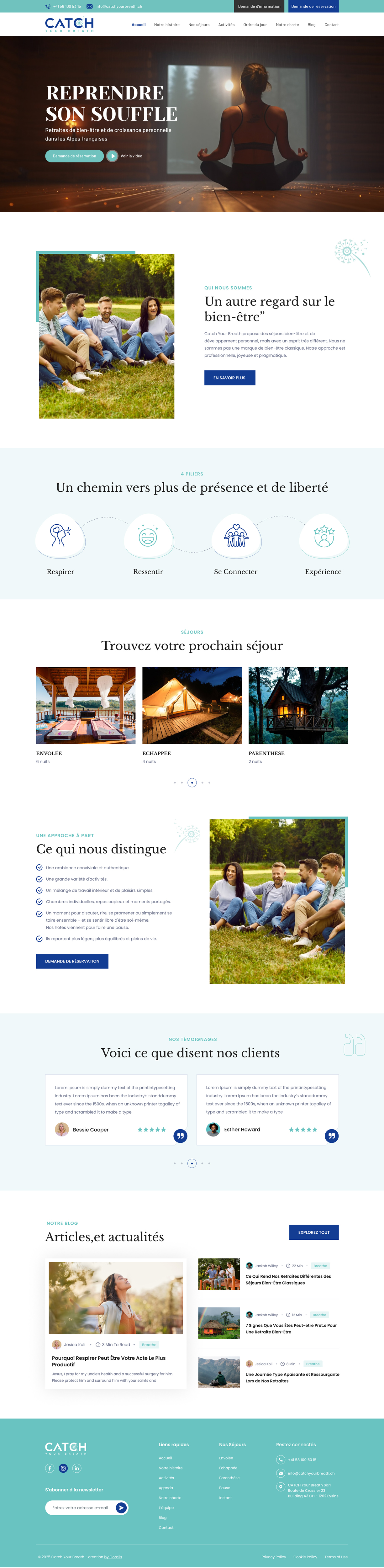 Web Design by Sbss for Catch Your Breath Sàrl | Design #35690405