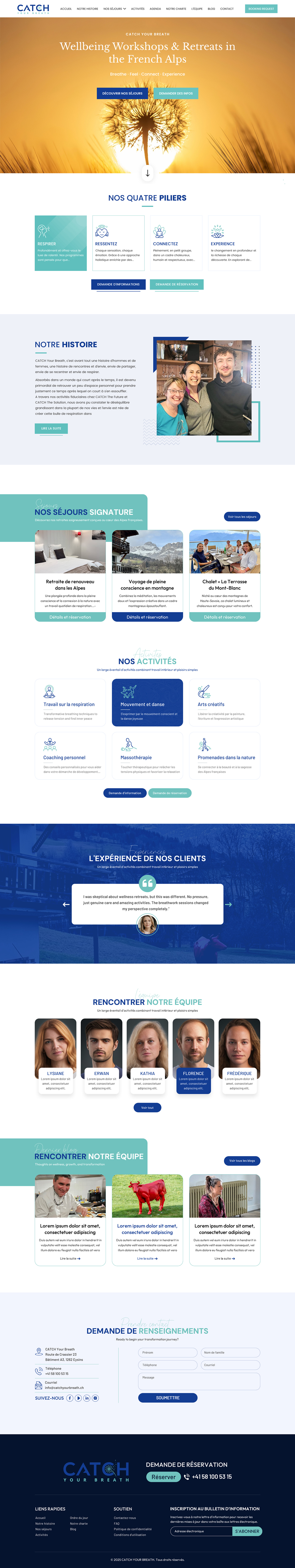 Web Design by Sbss for Catch Your Breath Sàrl | Design #35690409